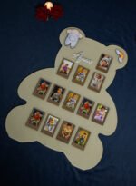 Teddy Baby Photo Board Ice Blue,Maroon,Beige