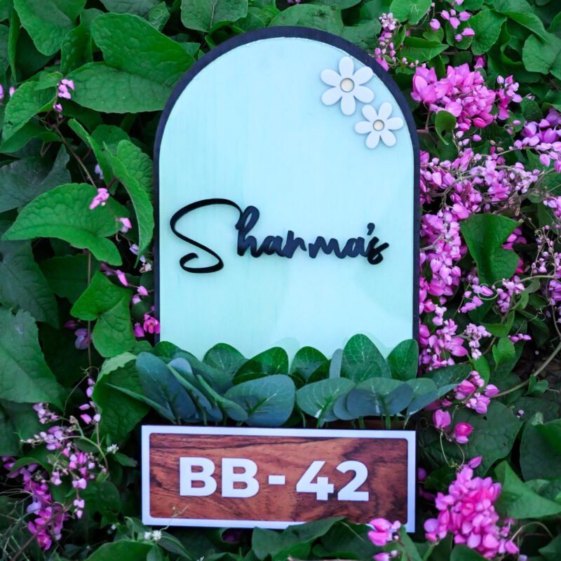 House Name Planter Maroon,Aqua Green,Lavender