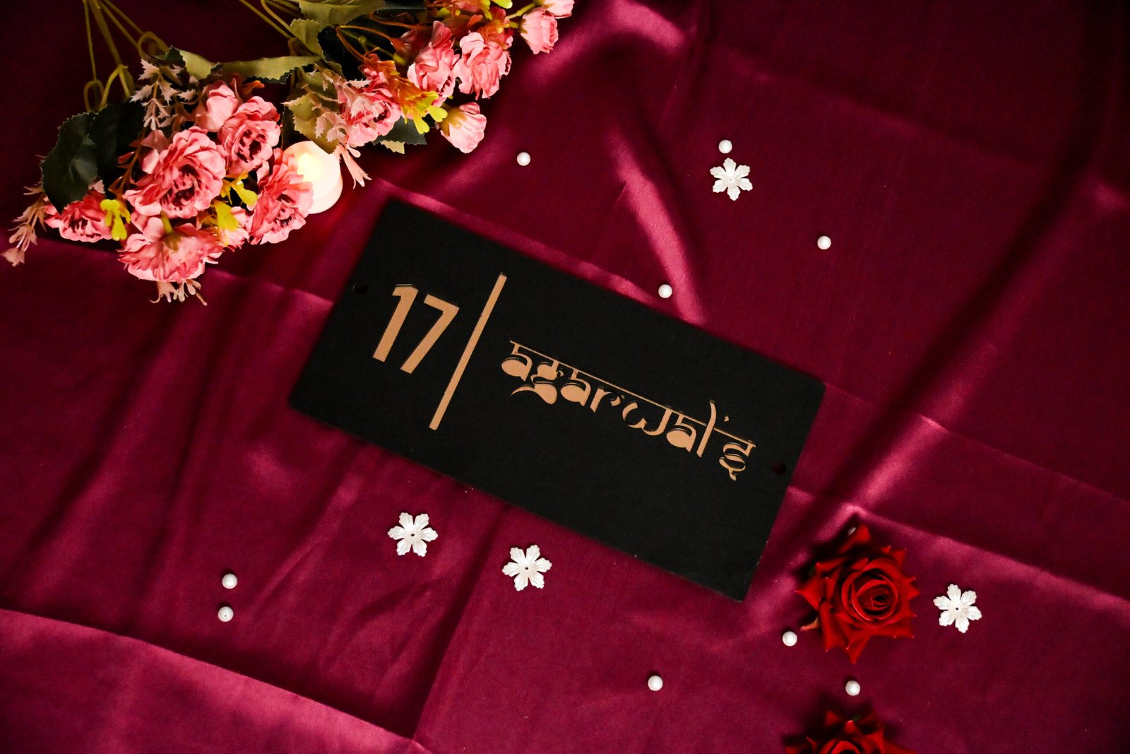 House Name Plate White,Black - Image 2