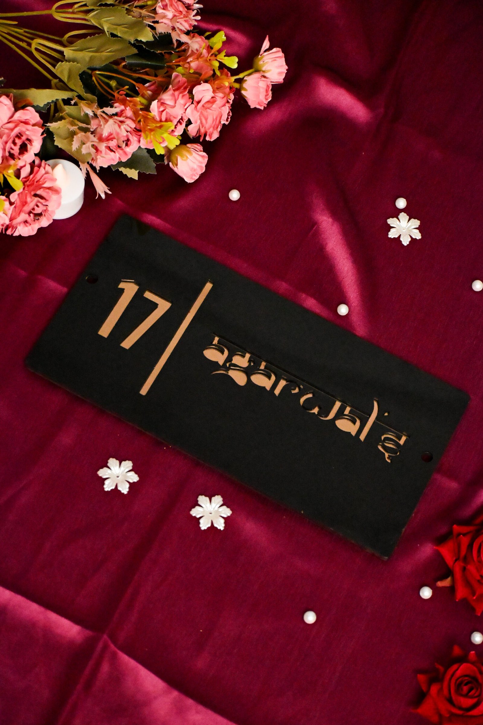 House Name Plate White,Black - Image 3